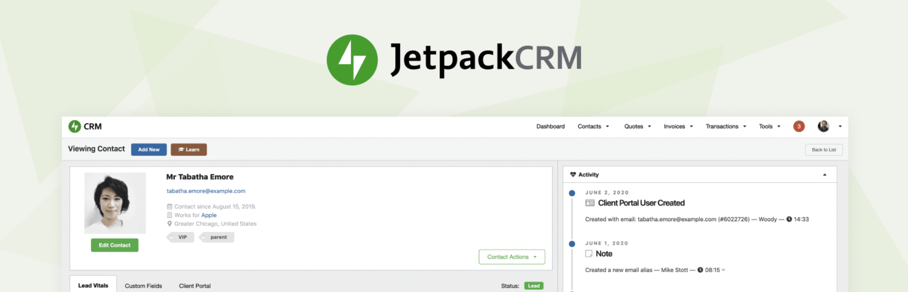 Complemento JetpackCRM.