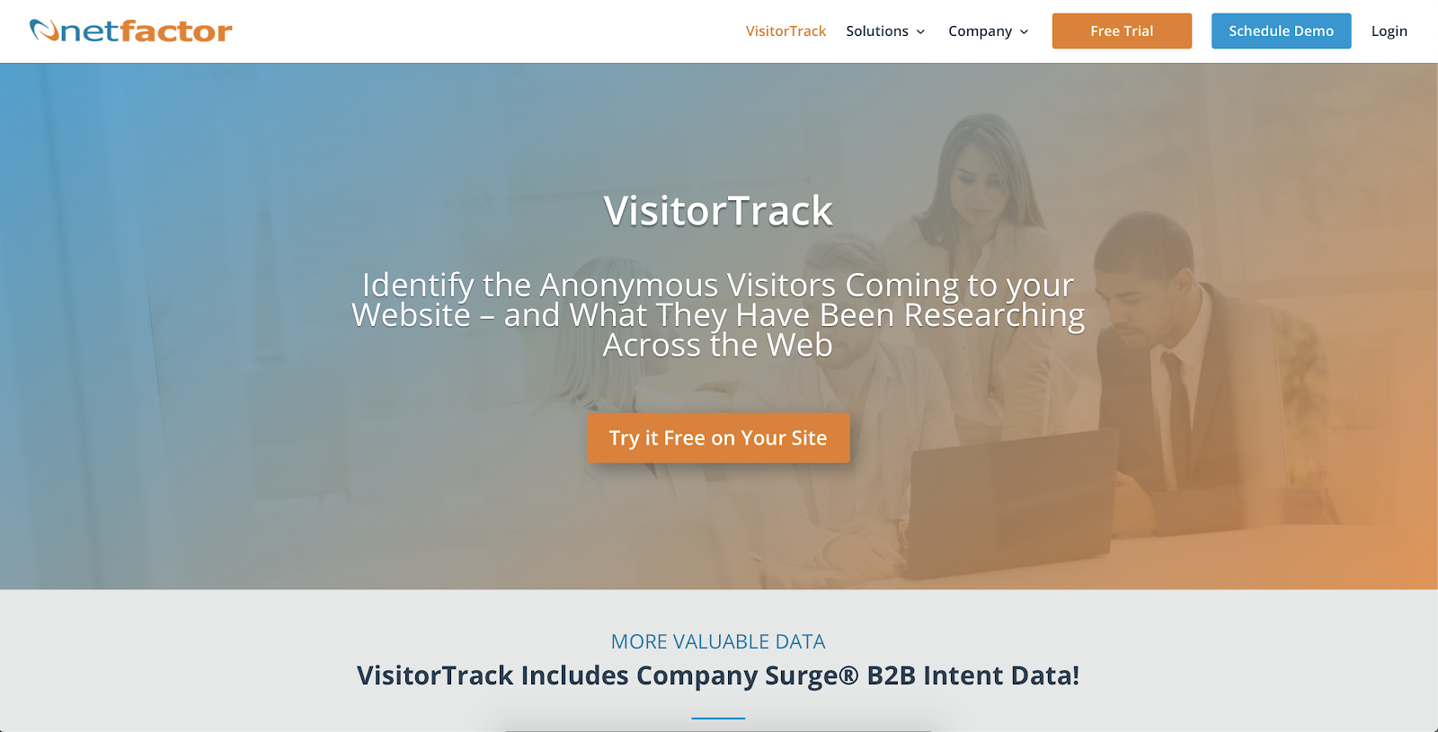 Software de seguimiento de visitantes del sitio web: netFactor VisitorTrack