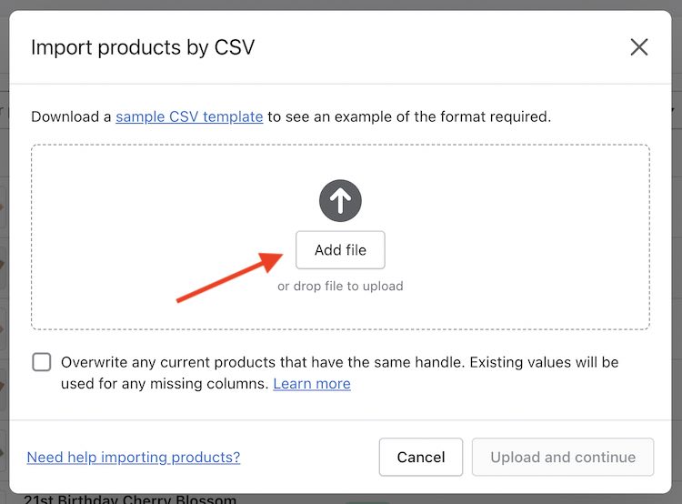 Importar productos CSV a Shopify