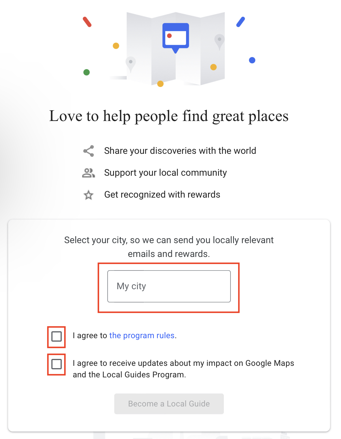 Cómo unirse al programa Paso 2 de Guías locales de Google