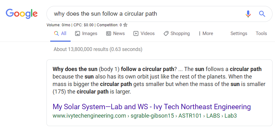 ¿Por qué el sol sigue una trayectoria circular?