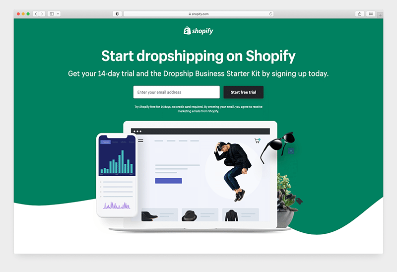 El set de inicio de Dropshipping de Shopify