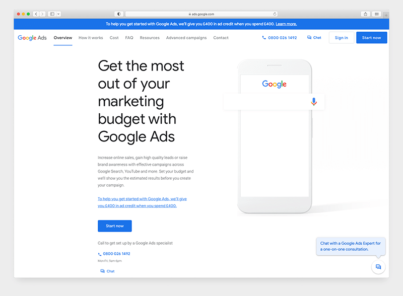 plataforma de anuncios de Google