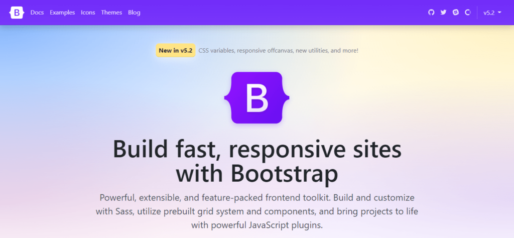 Página de inicio de Bootstrap