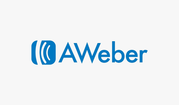 El logotipo de AWeber