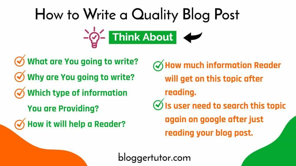 considere escribir una publicación de blog de calidad