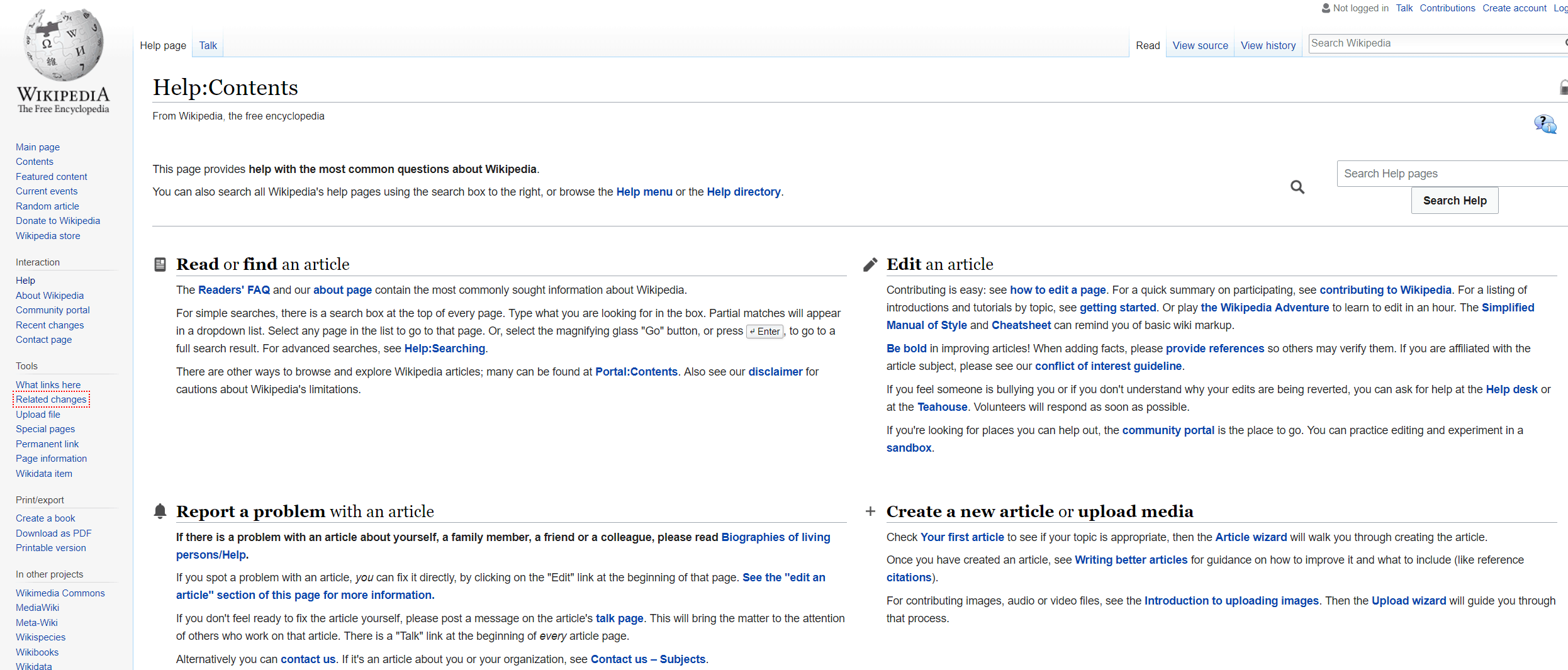 Centro de ayuda de Wikipedia