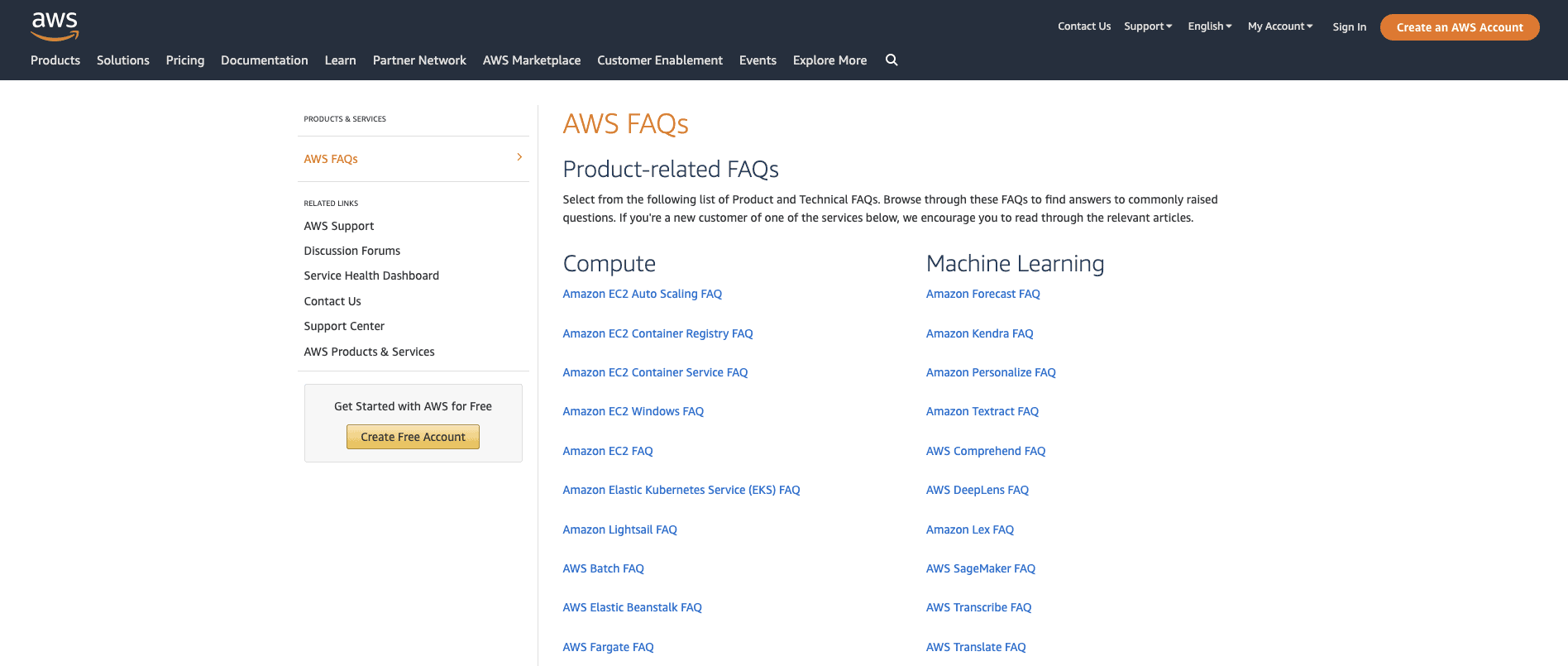 Preguntas frecuentes sobre los servicios web de Amazon