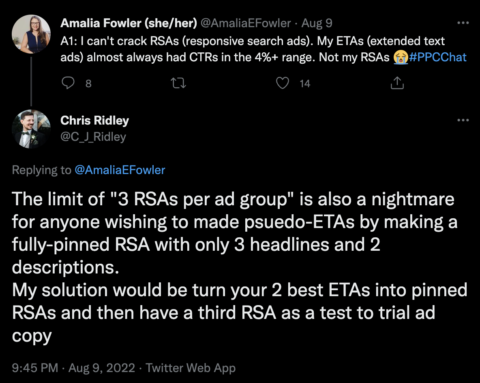 Discusión en Twitter de la RSA