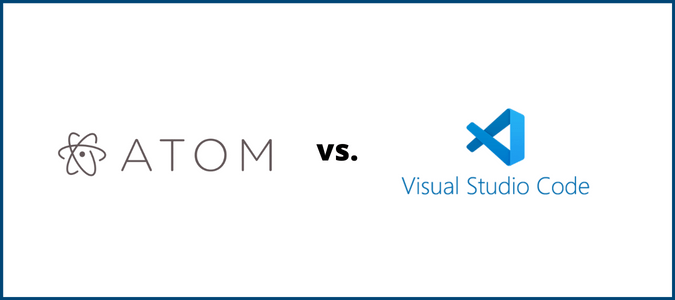 Logotipos de la empresa para la comparación entre el código Crazy Egg Atom y Visual Studio