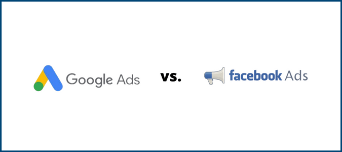 Comparación del logotipo de la empresa para Crazy Egg Google Ads vs.  anuncios de facebook