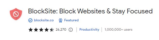 sitio de bloques para Chrome