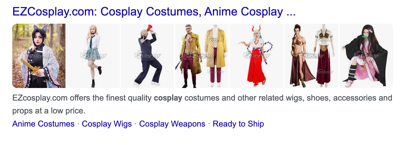trajes de cosplay