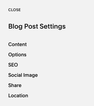 Configuración de publicaciones de blog