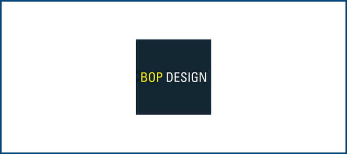 Logotipo de la marca Bop Design.