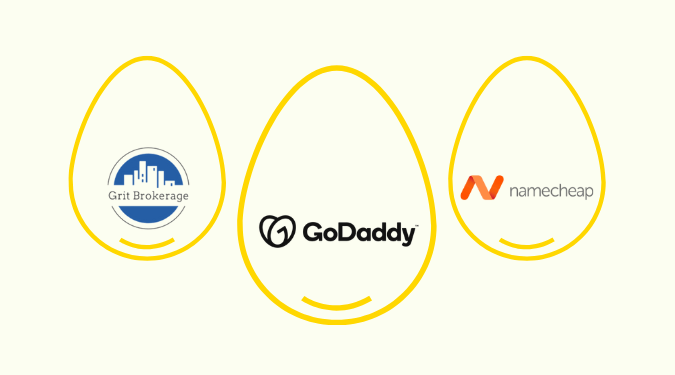 Huevos de oro de Crazy Egg: herramientas favoritas para vender un nombre de dominio.