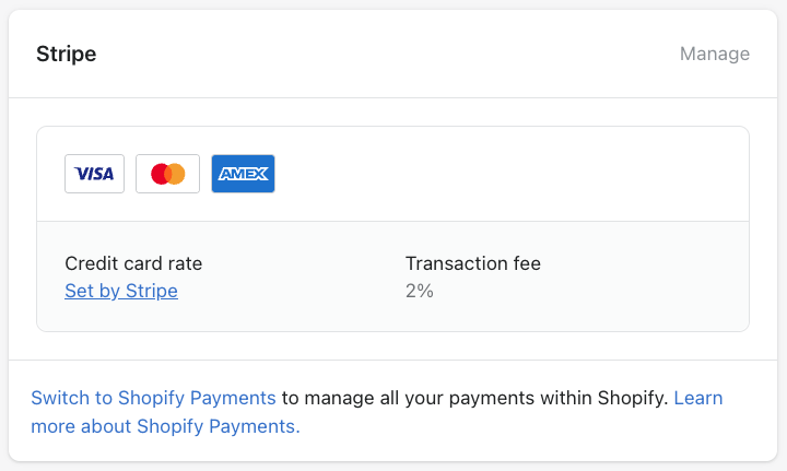 Administrar pasarelas de pago en Shopify