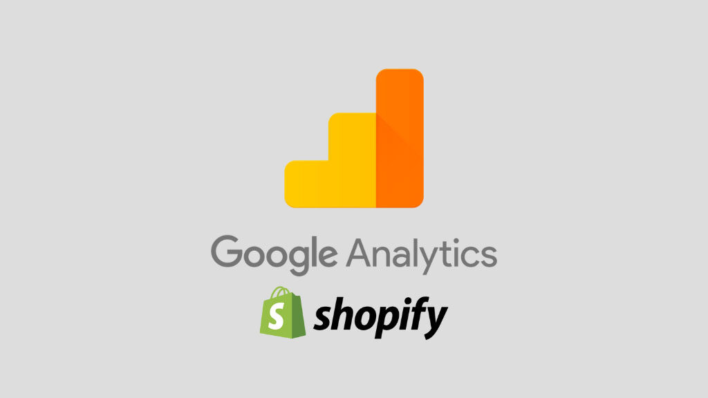Cómo agregar Google Analytics a Shopify (logotipos de Google Analytics y Shopify uno al lado del otro).