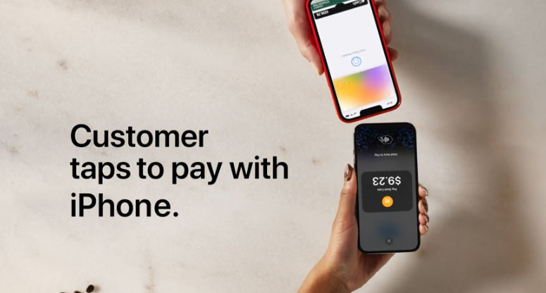 Toque para pagar con iPhone.
