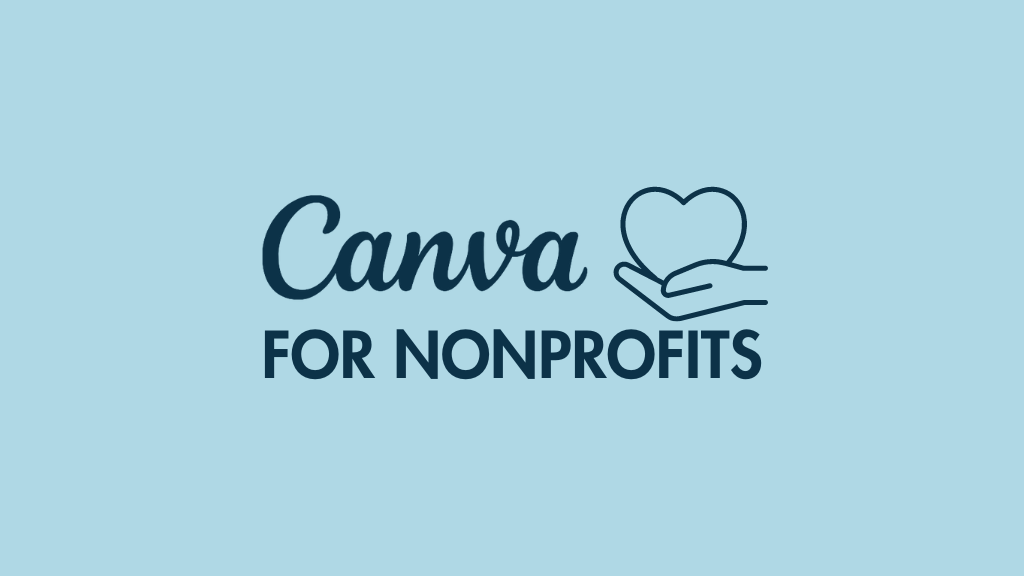 Canva para organizaciones sin fines de lucro (imagen del logotipo e ícono del corazón de Canva)