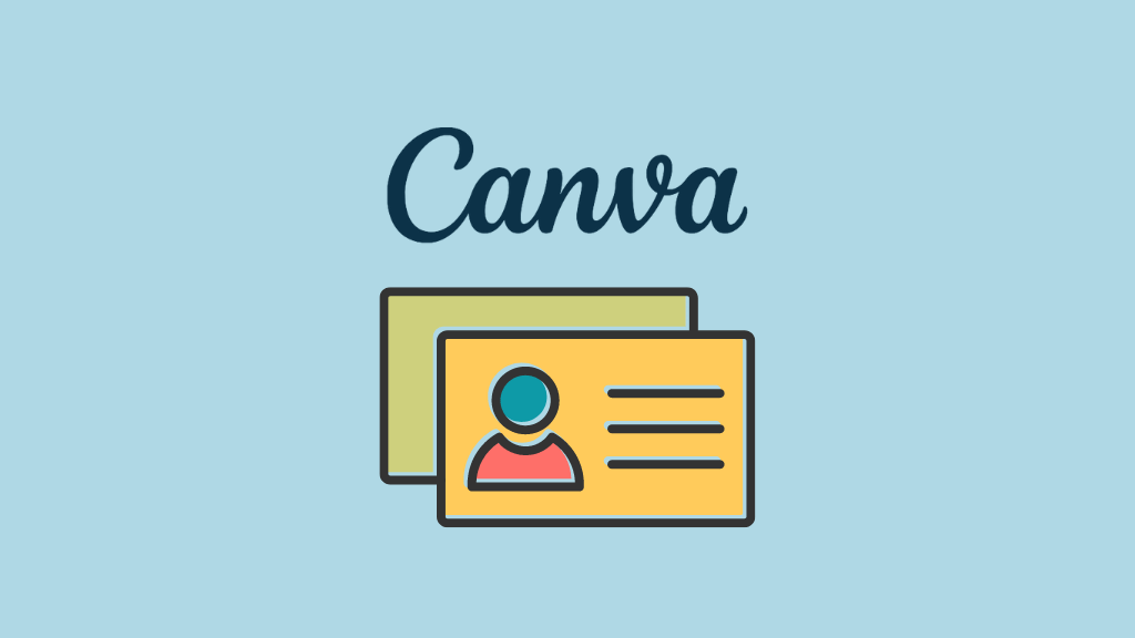 Tarjetas de presentación de Canva: una imagen del logotipo de Canva junto a una tarjeta de presentación.