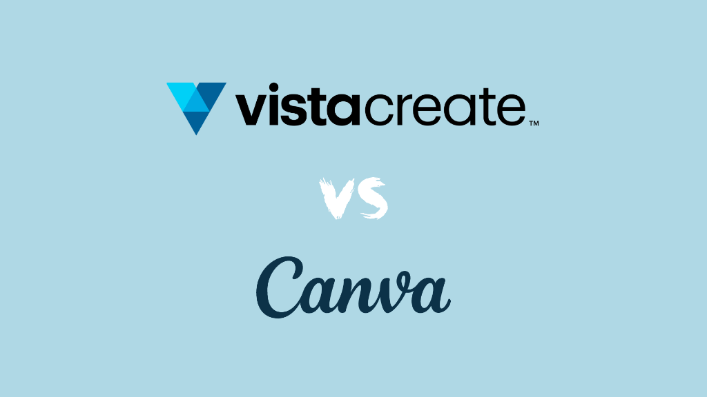 VistaCreate vs Canva (los dos logos uno al lado del otro)