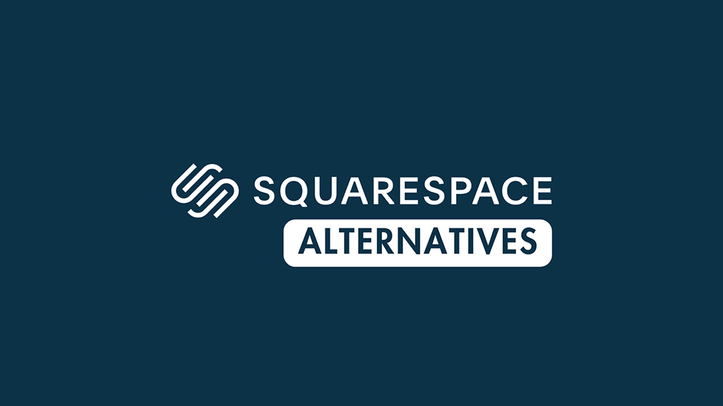 Alternativas de Squarespace (el logotipo de Squarespace más una etiqueta 