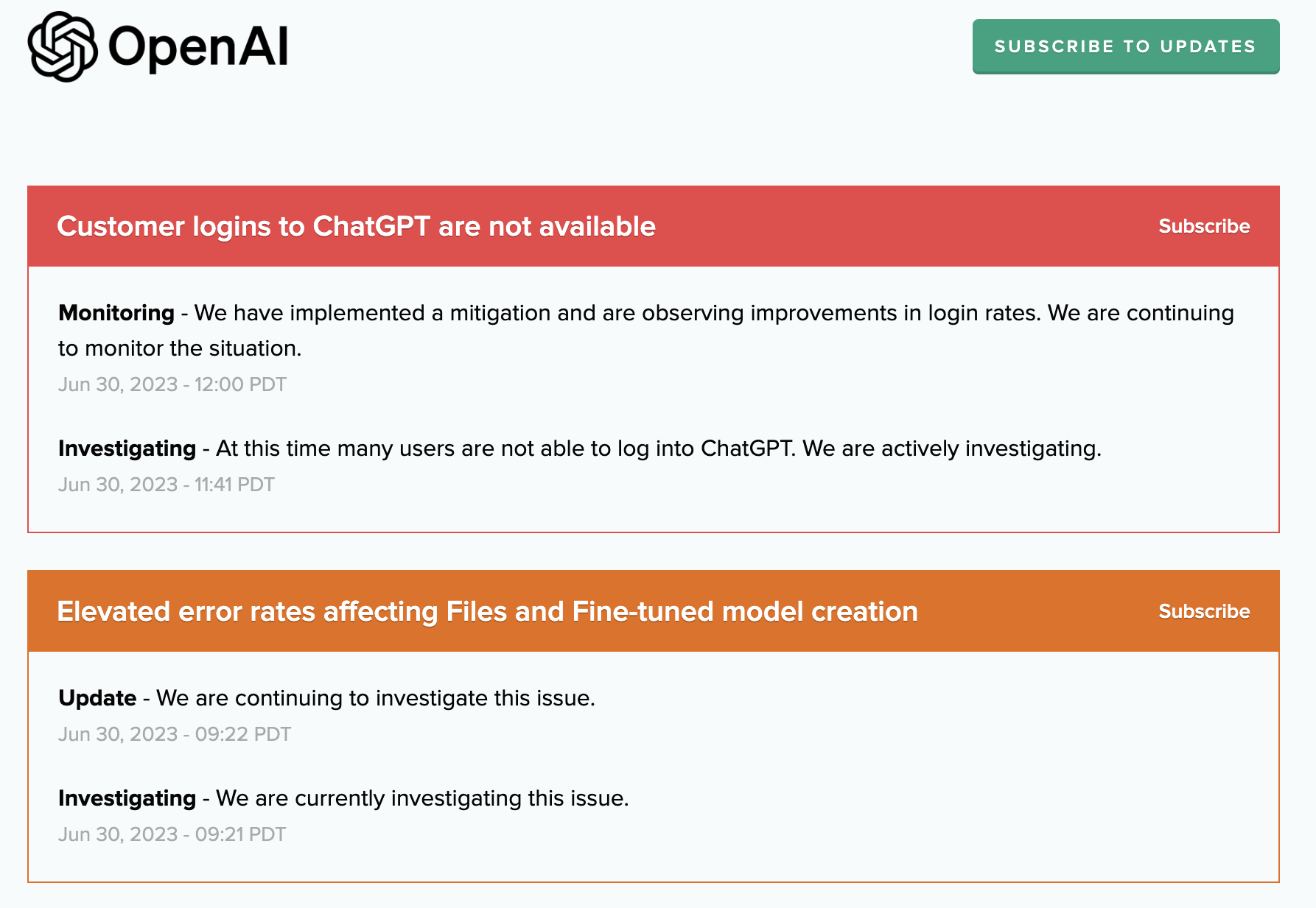 Interrupción de OpenAI Experiences ChatGPT: el acceso no está disponible para todos los usuarios