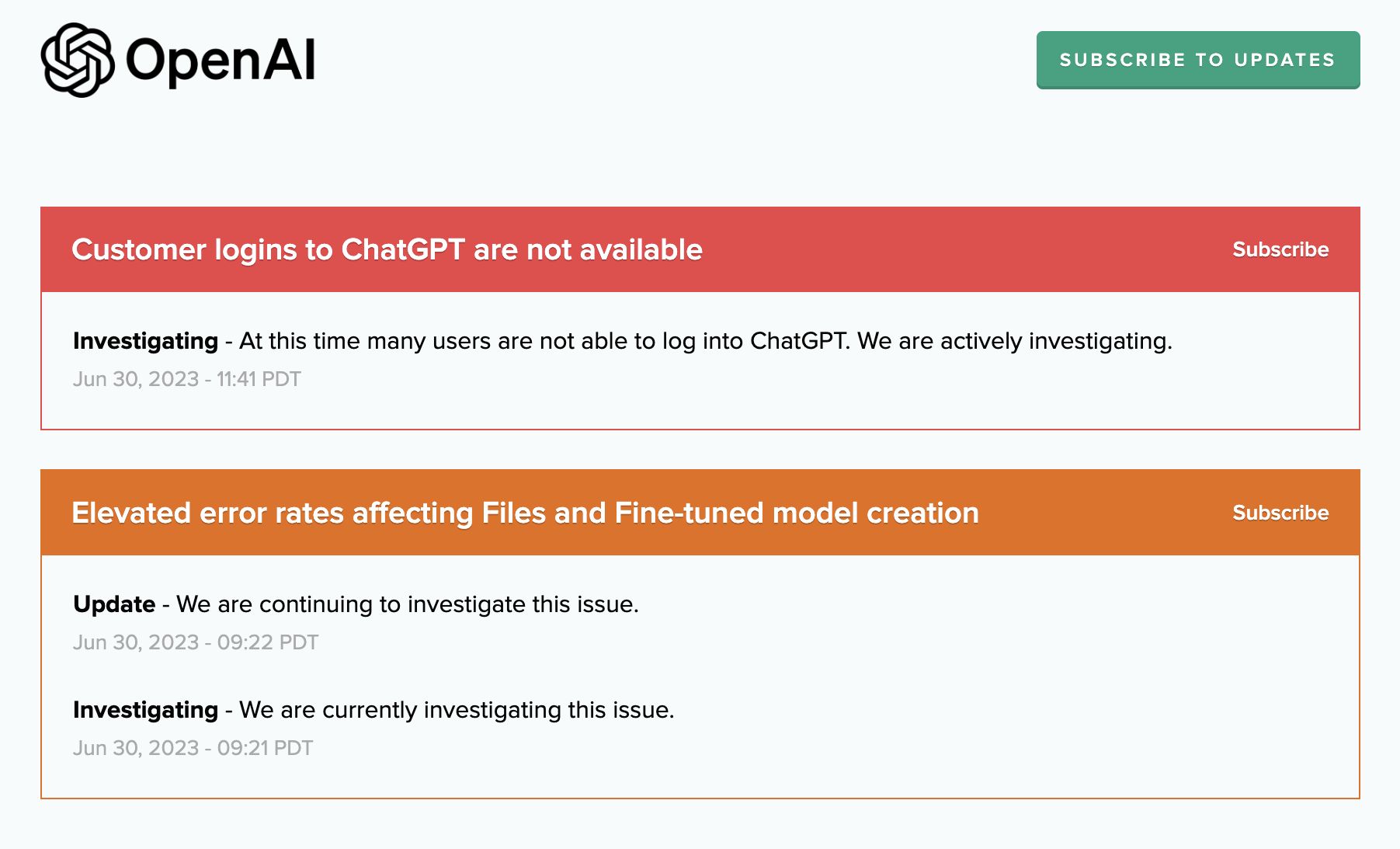 Interrupción de OpenAI Experiences ChatGPT: el acceso no está disponible para todos los usuarios