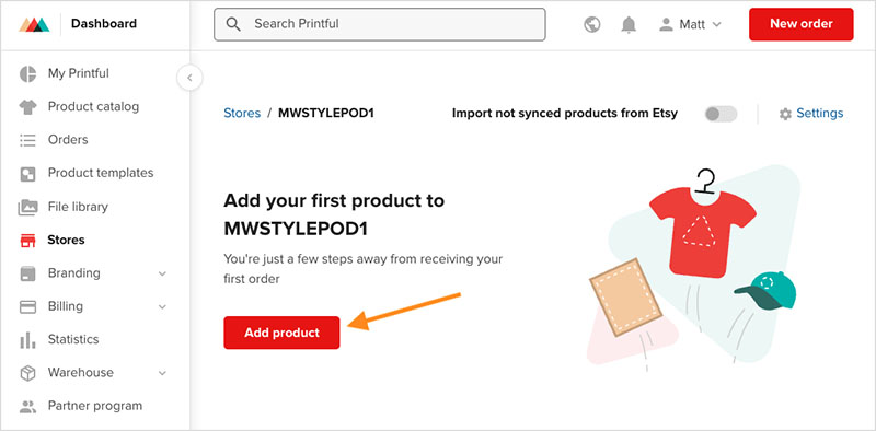 Creando tu primer producto en Printful