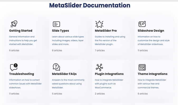 MetaSlider documentation page