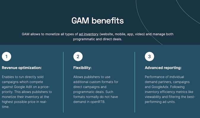 Three GAM Benefits. 