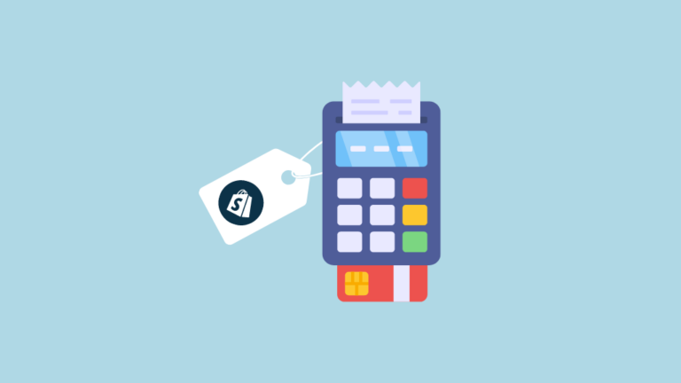 Shopify POS pricing (image of a POS device and a price tag)