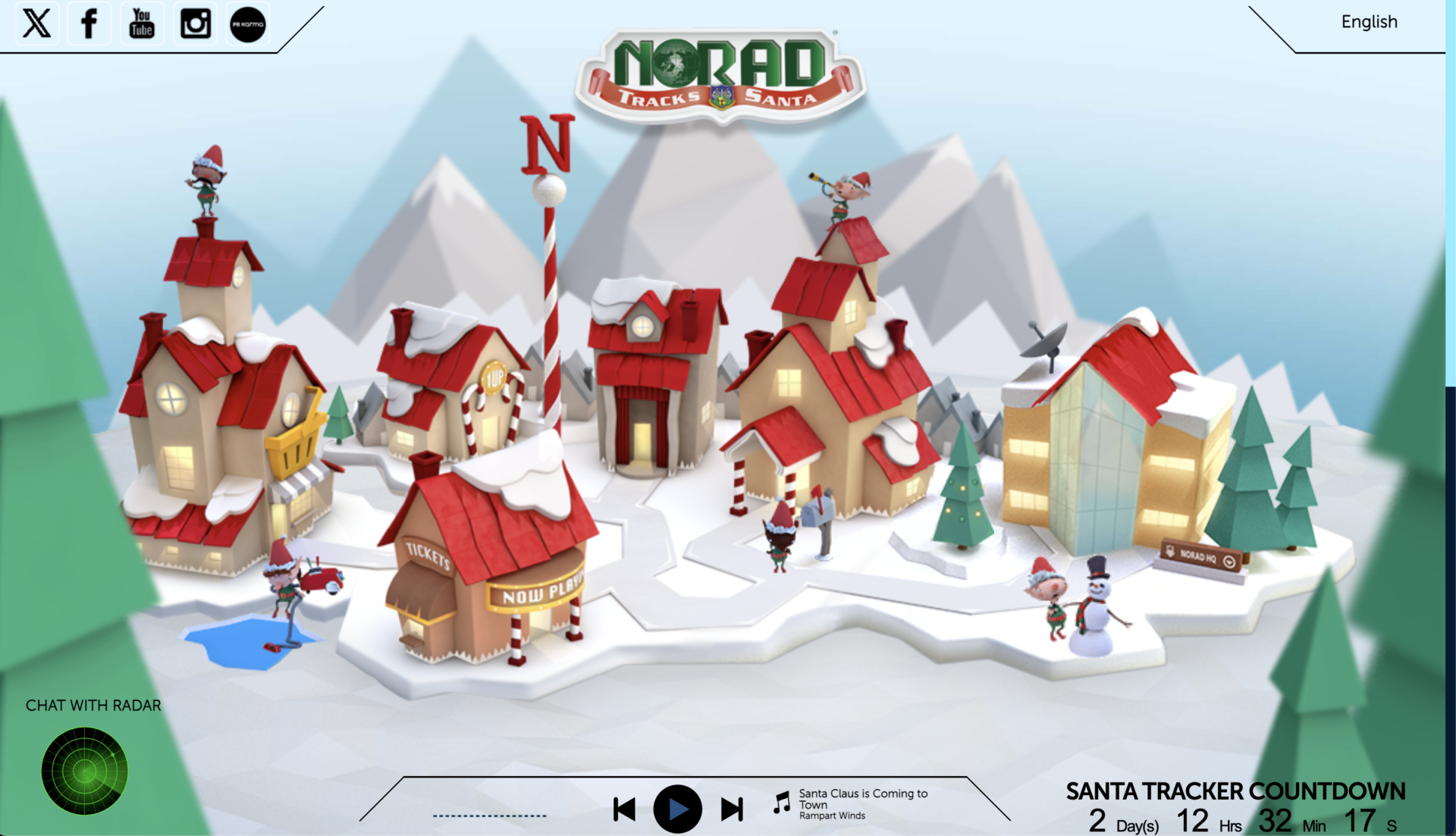 official norad santa tracker 2023
